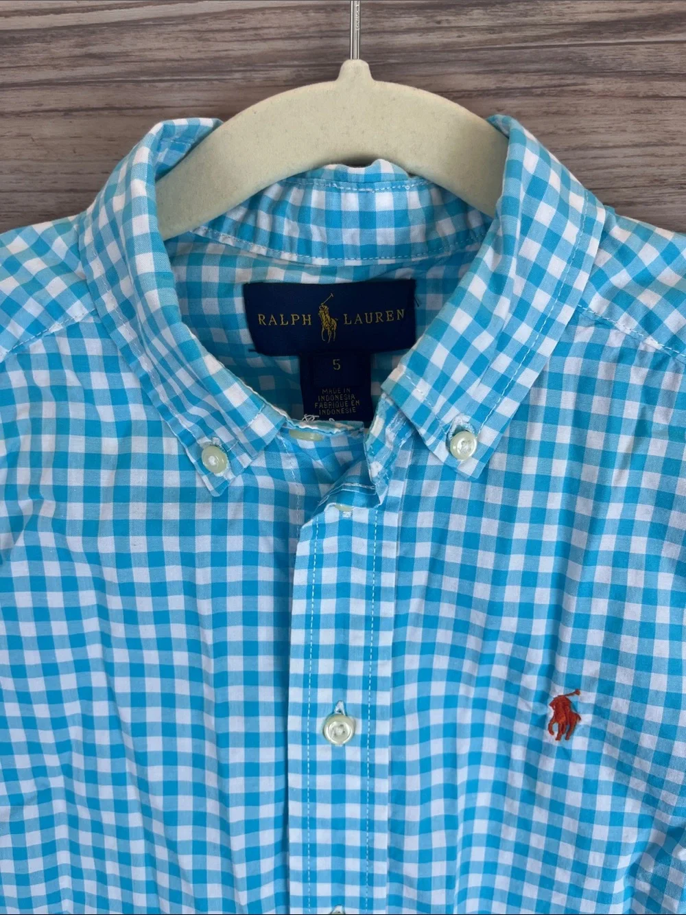 Boy's Polo Ralph Lauren 100% Cotton Gingham Button-Down Shirt Back to School